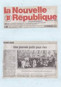 La Nouvelle République du 18 Mai 2006 - Journée de Rire à Rigny-Ussé