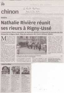 La Nouvelle République du 4 Mai 2010 - Journée de Rire à Rigny-Ussé
